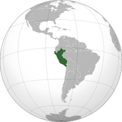 Перу на карте Мира